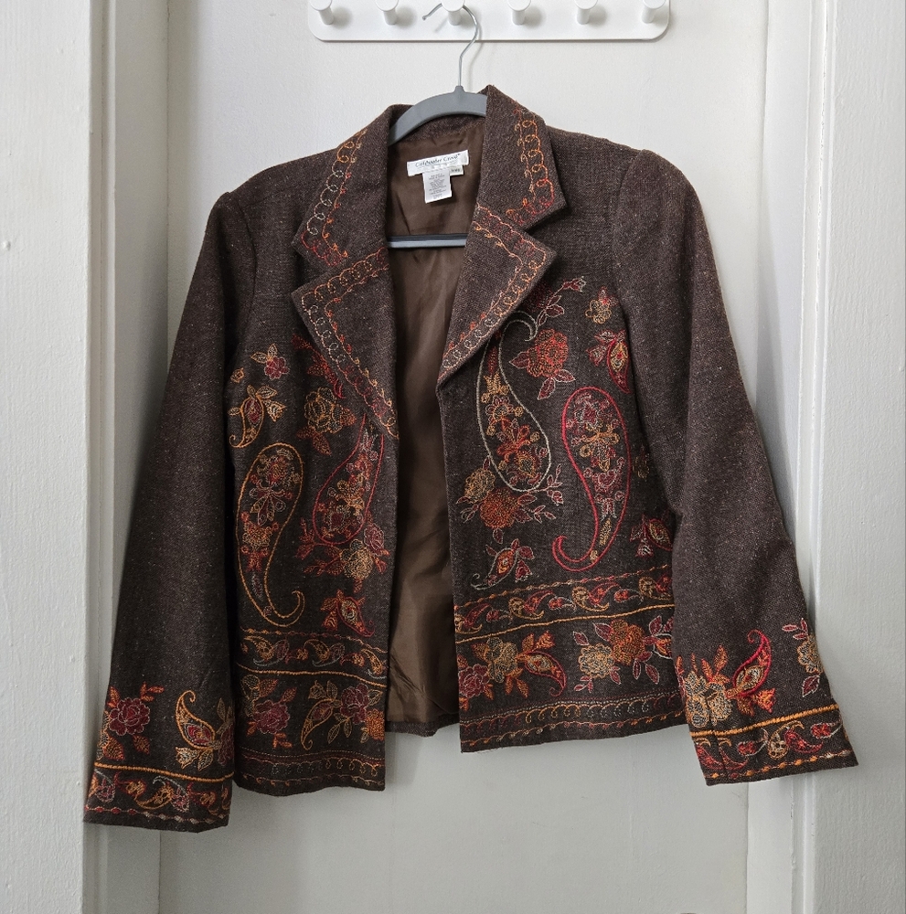 Embroidered Blazer